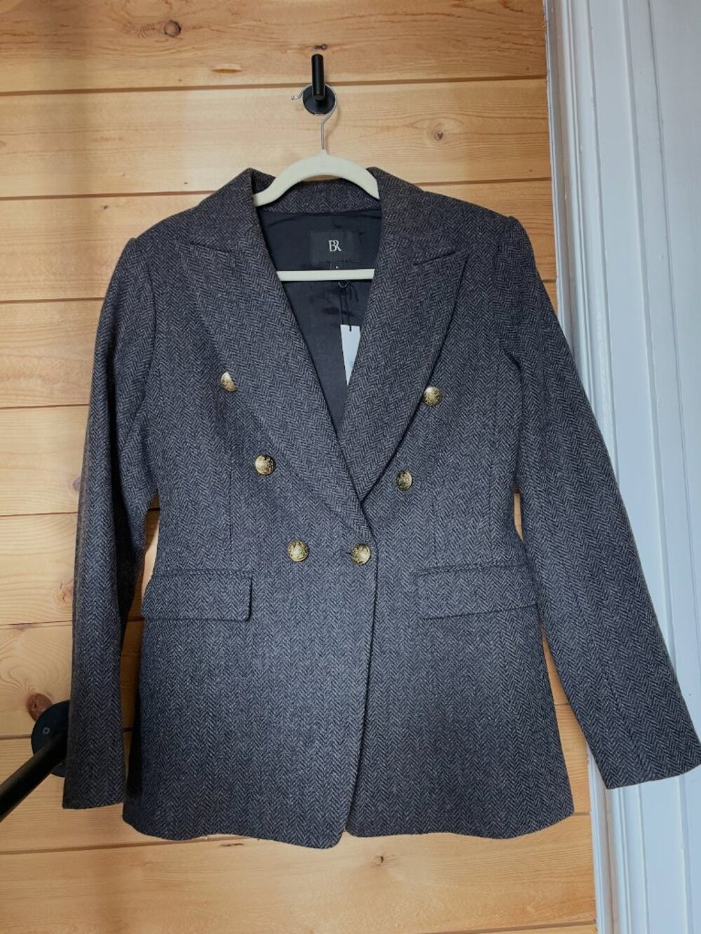 Banana Republic Captain’s Blazer – Black, Size 6, NWT